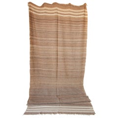 Tejido orgánico tribal marroquí vintage marrón de los años 60