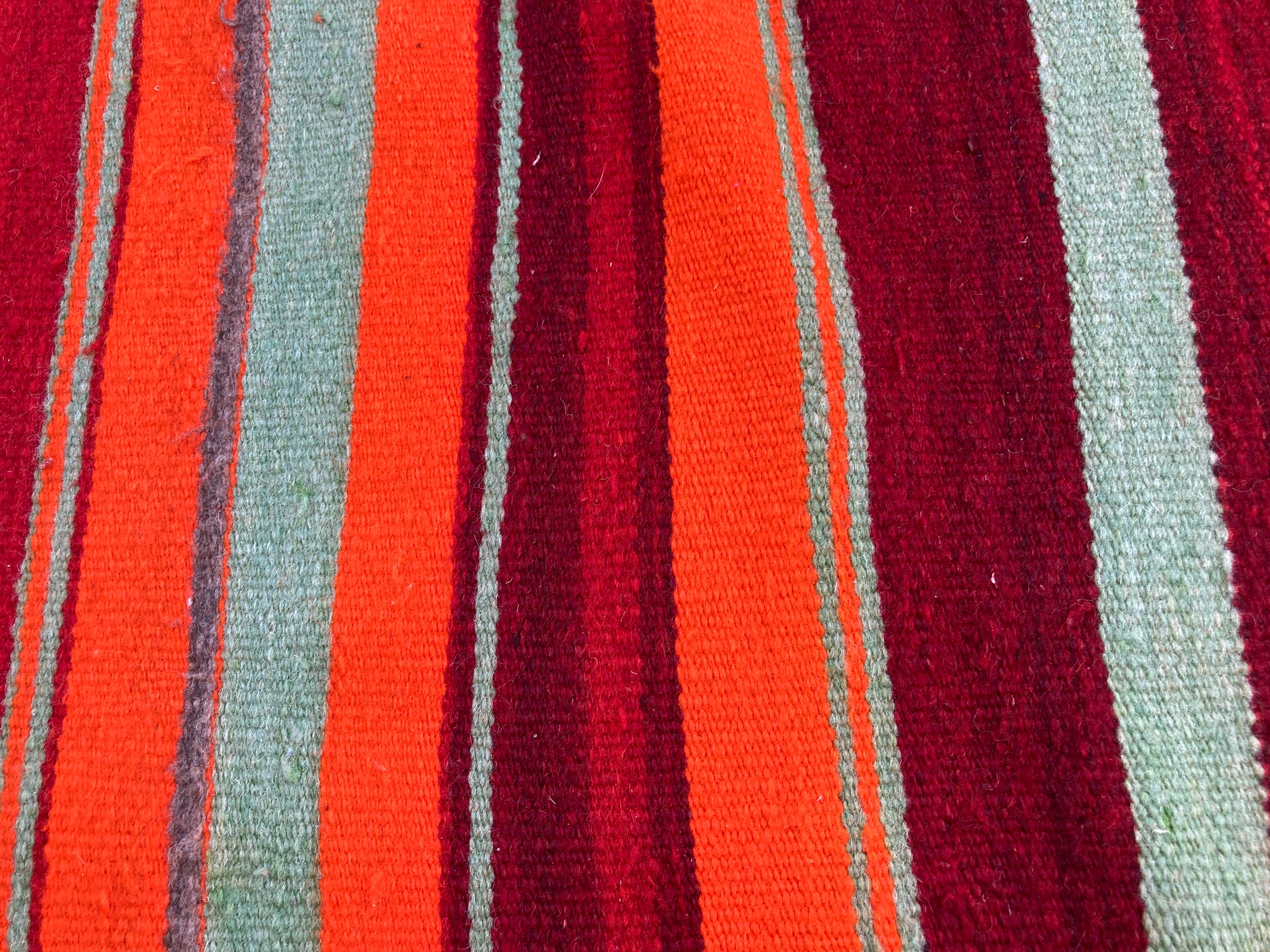 Moroccan Vintage Flat-Weave Kilim Rug North Africa For Sale 4