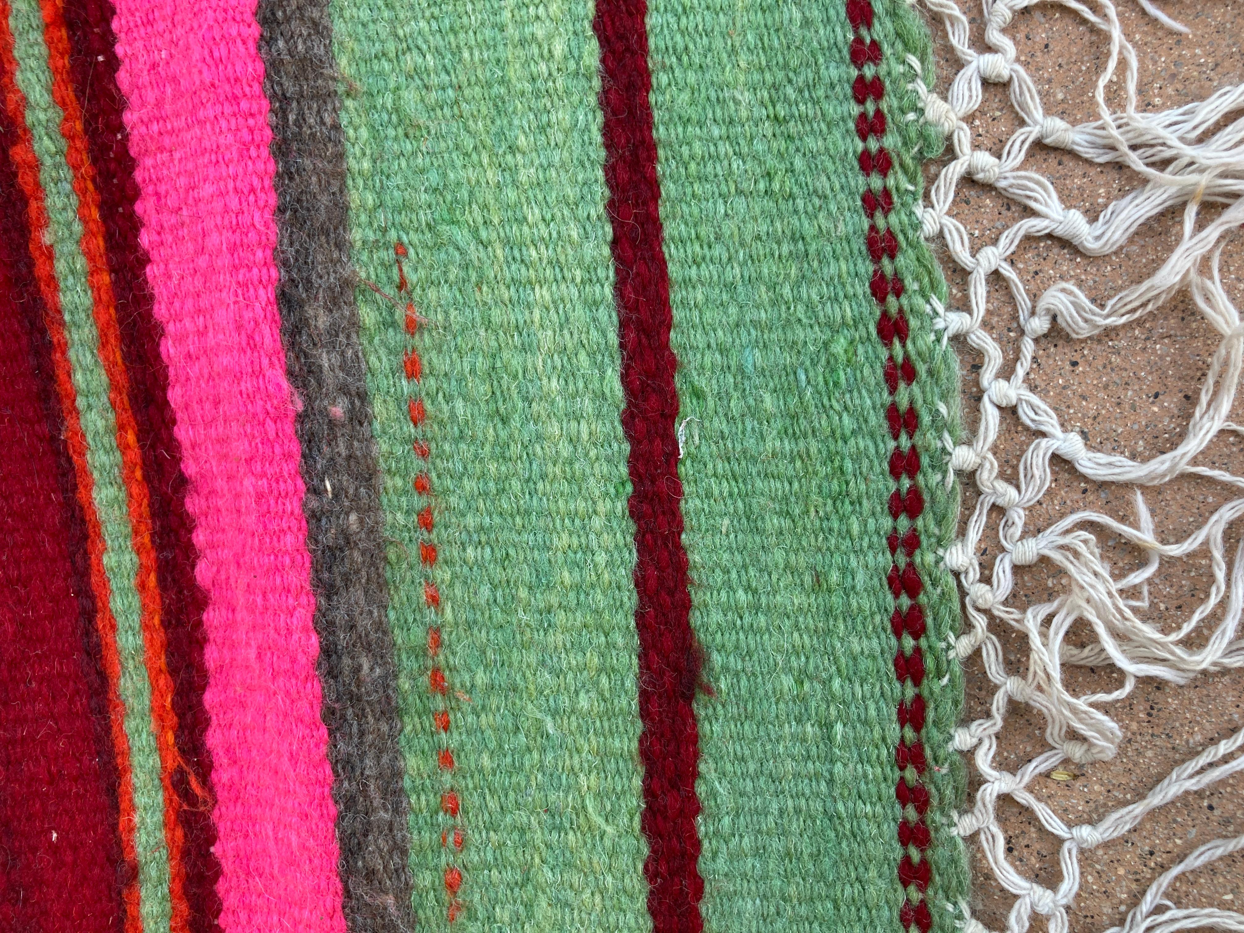 Wool Moroccan Vintage Flat-Weave Kilim Rug North Africa For Sale