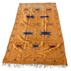 Moroccan Vintage Flat-Weave Sunflower Color Rug