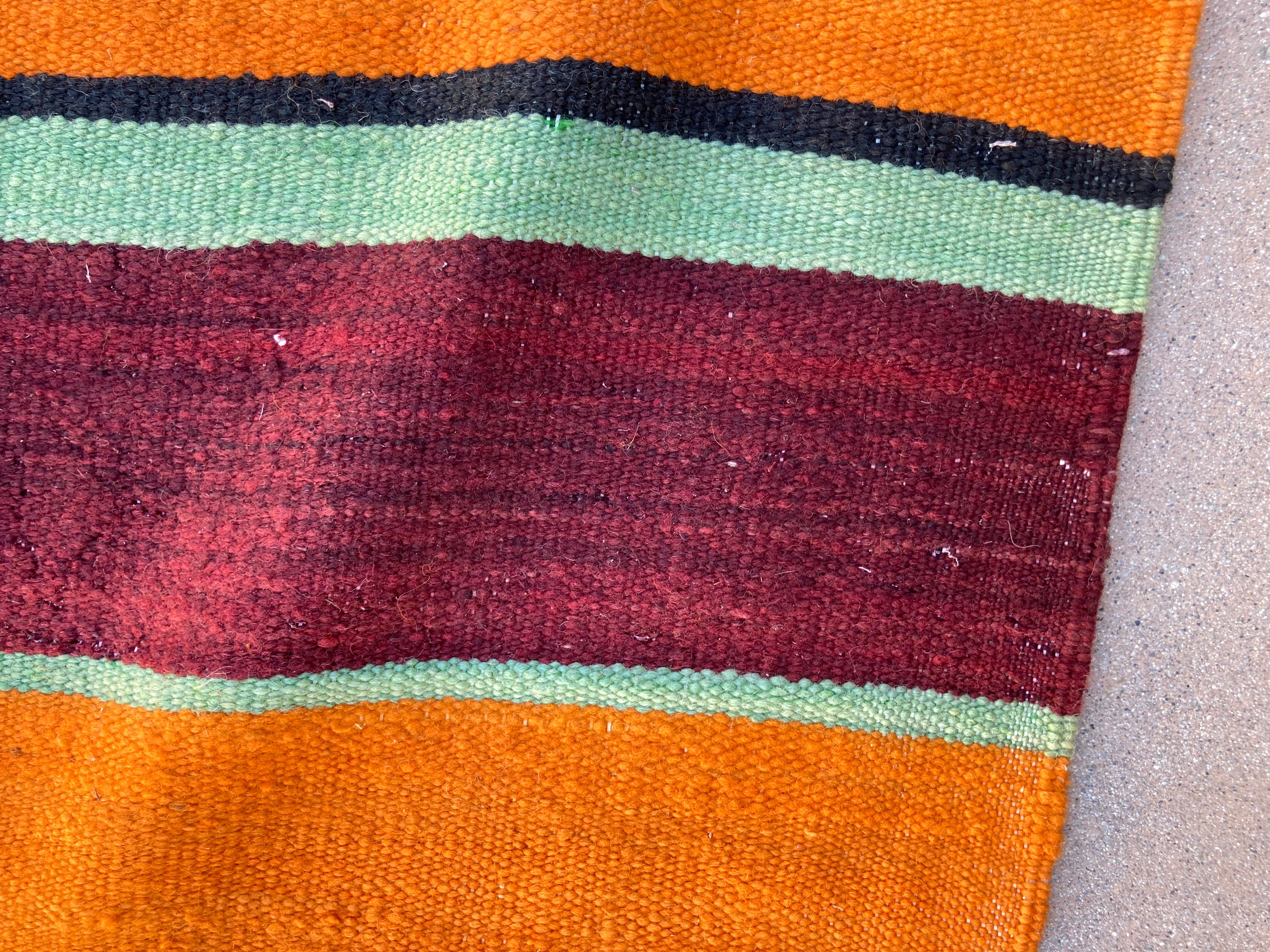 1960s Moroccan Vintage Flat-Weave Berber Rug For Sale 7