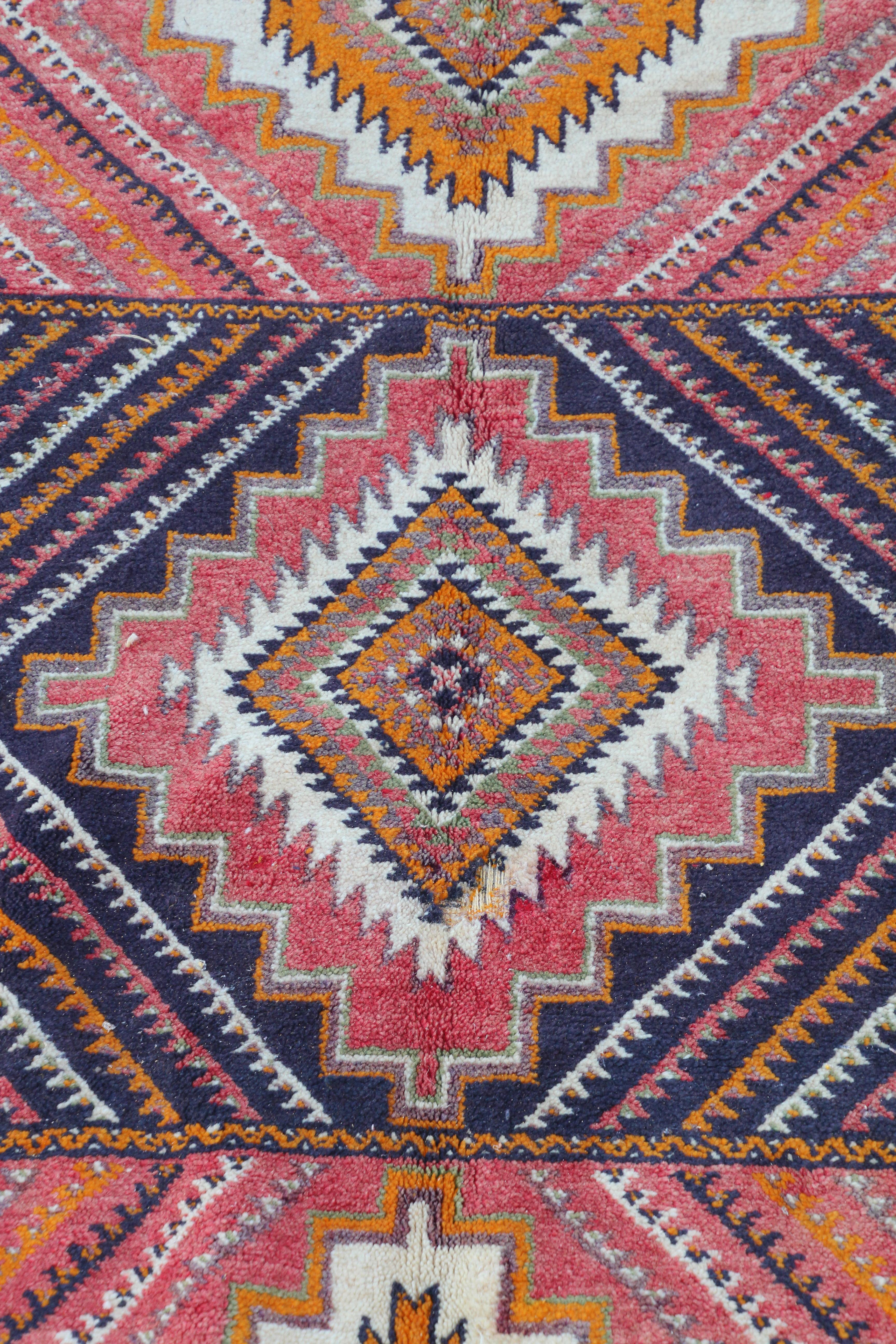 1960s Moroccan Vintage Berber Rug For Sale 2