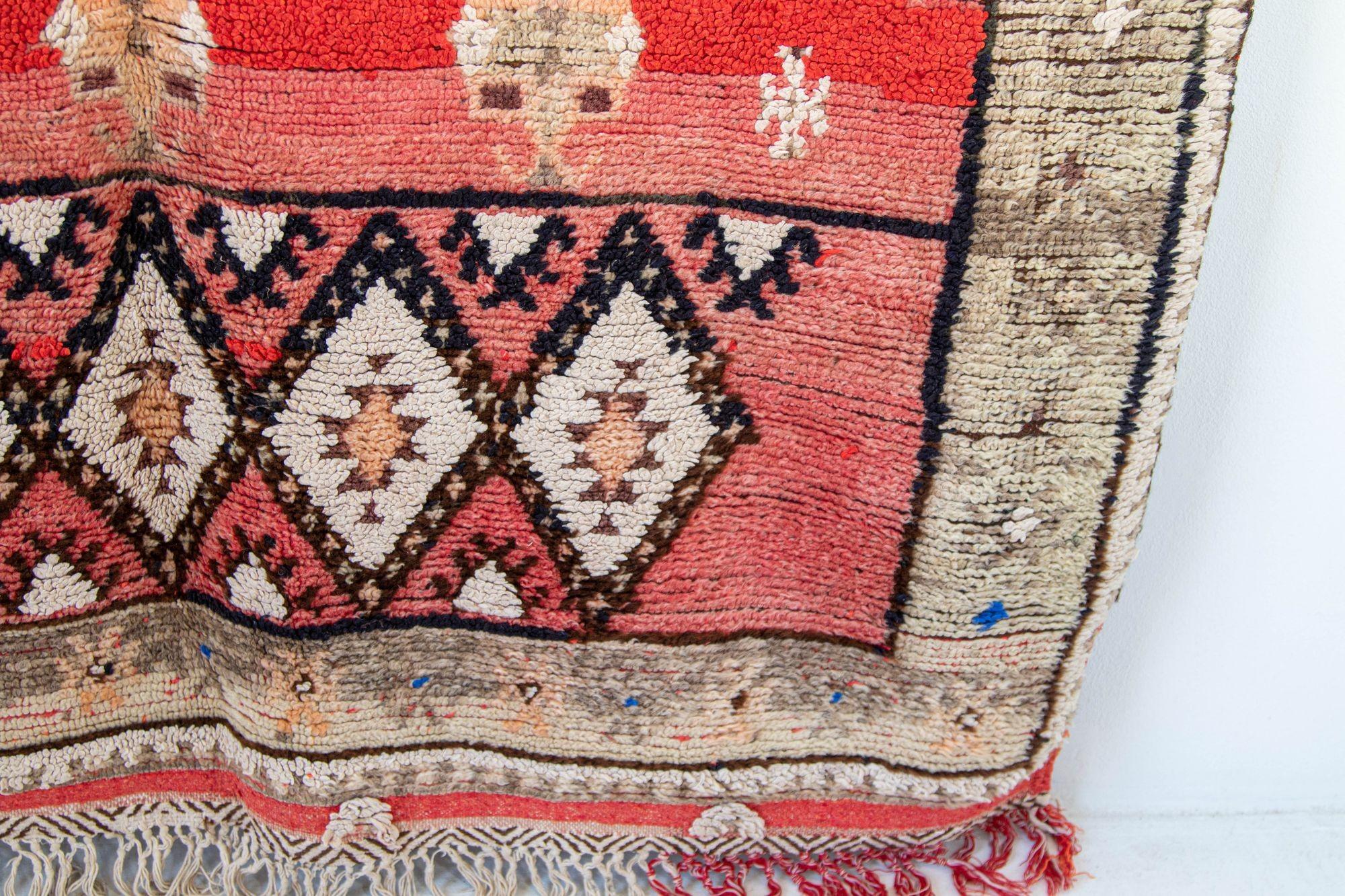 Alfombra Bereber Boujad Vintage Marroquí Tejida a Mano, circa 1960 en venta 5