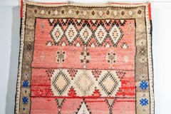 Moroccan Vintage Hand-Woven Boujad Berber Rug, circa 1960