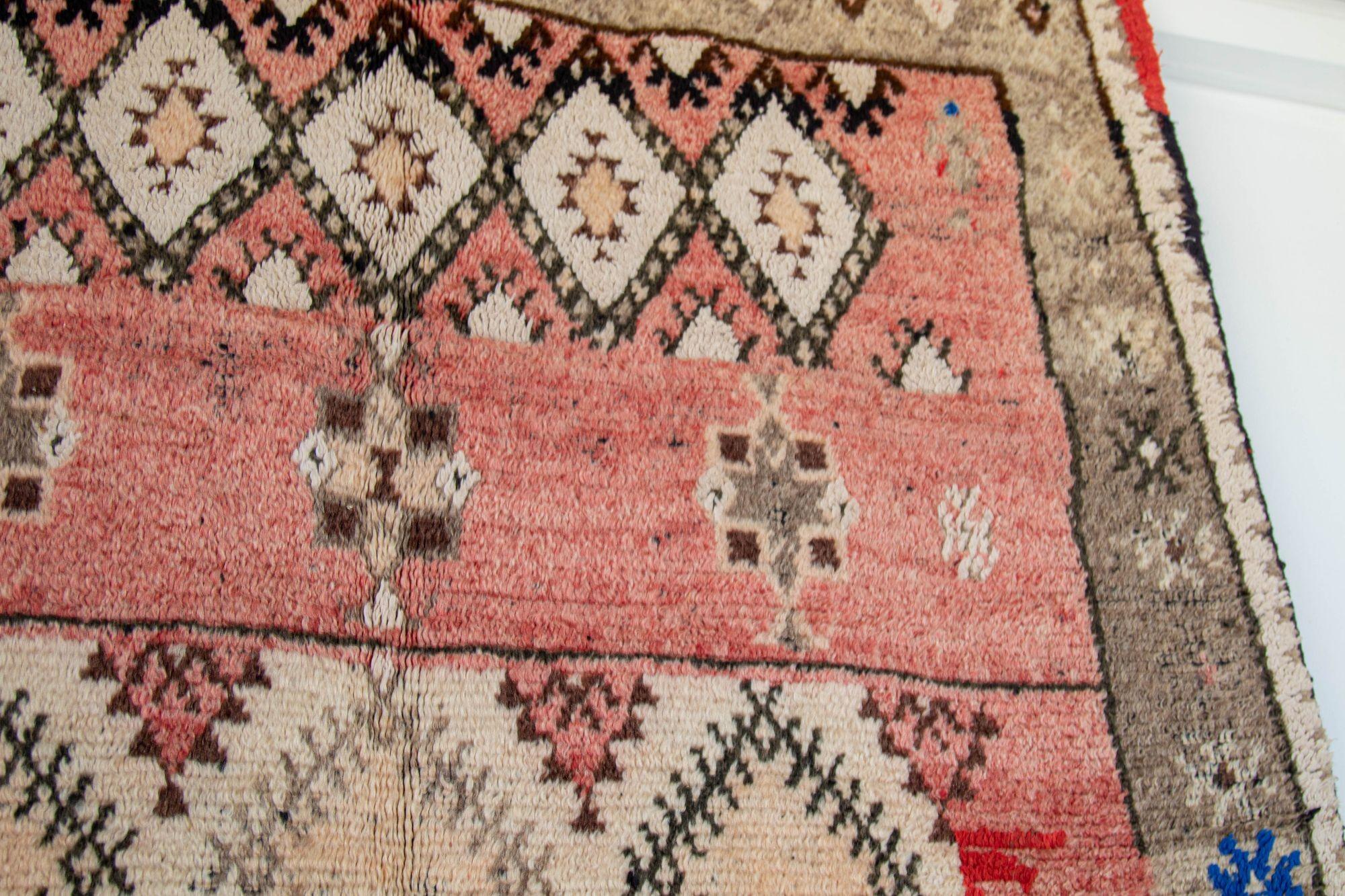 Alfombra Bereber Boujad Vintage Marroquí Tejida a Mano, circa 1960 en venta 1