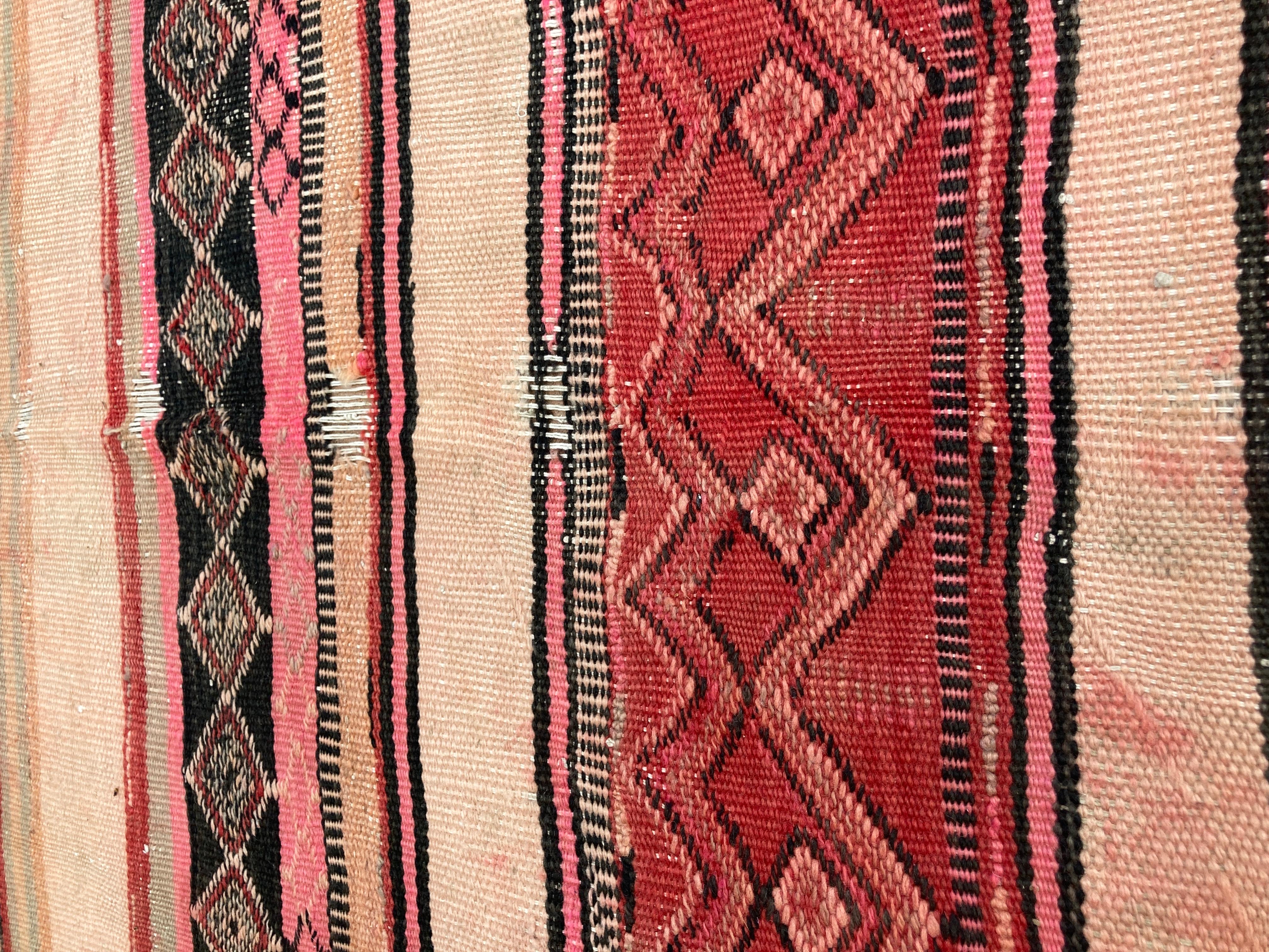 Moroccan Vintage Kilim Tribal Rug, circa 1960's For Sale 5