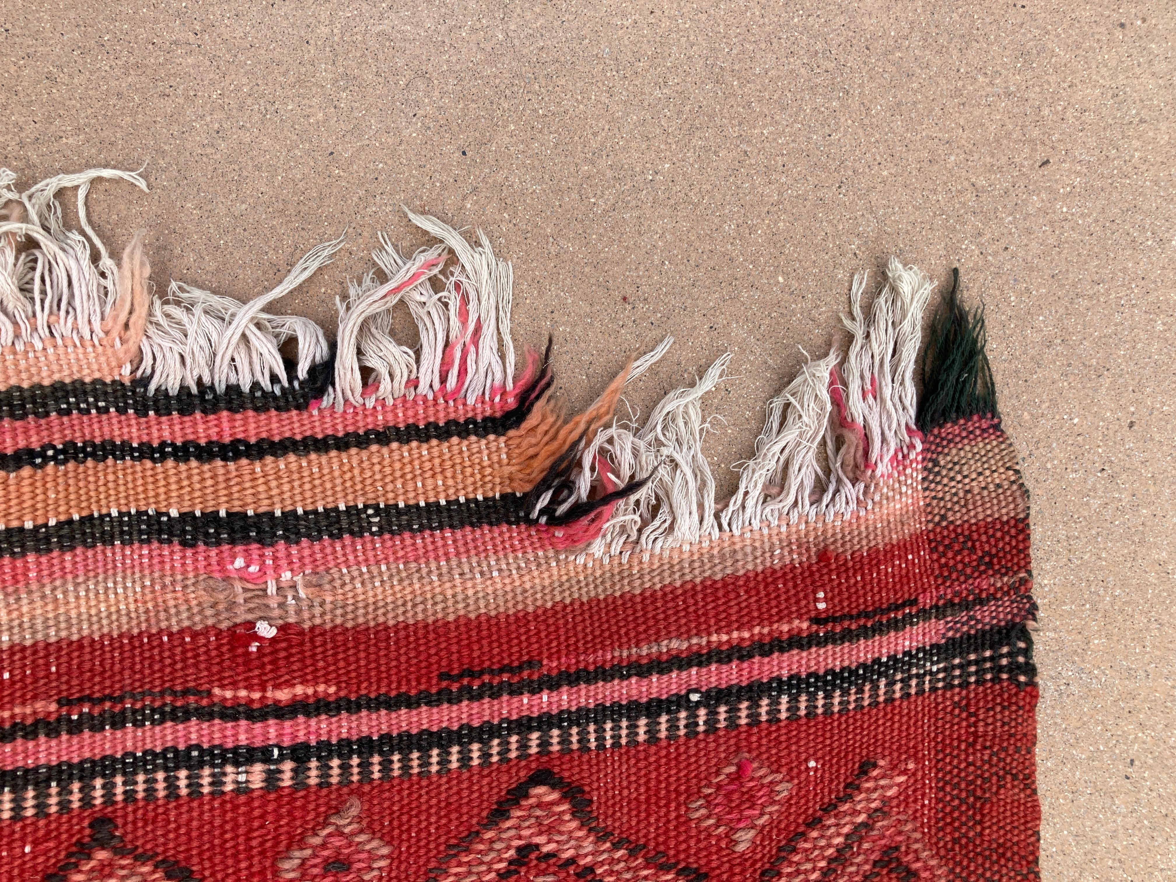 Moroccan Vintage Kilim Tribal Rug, circa 1960's For Sale 7