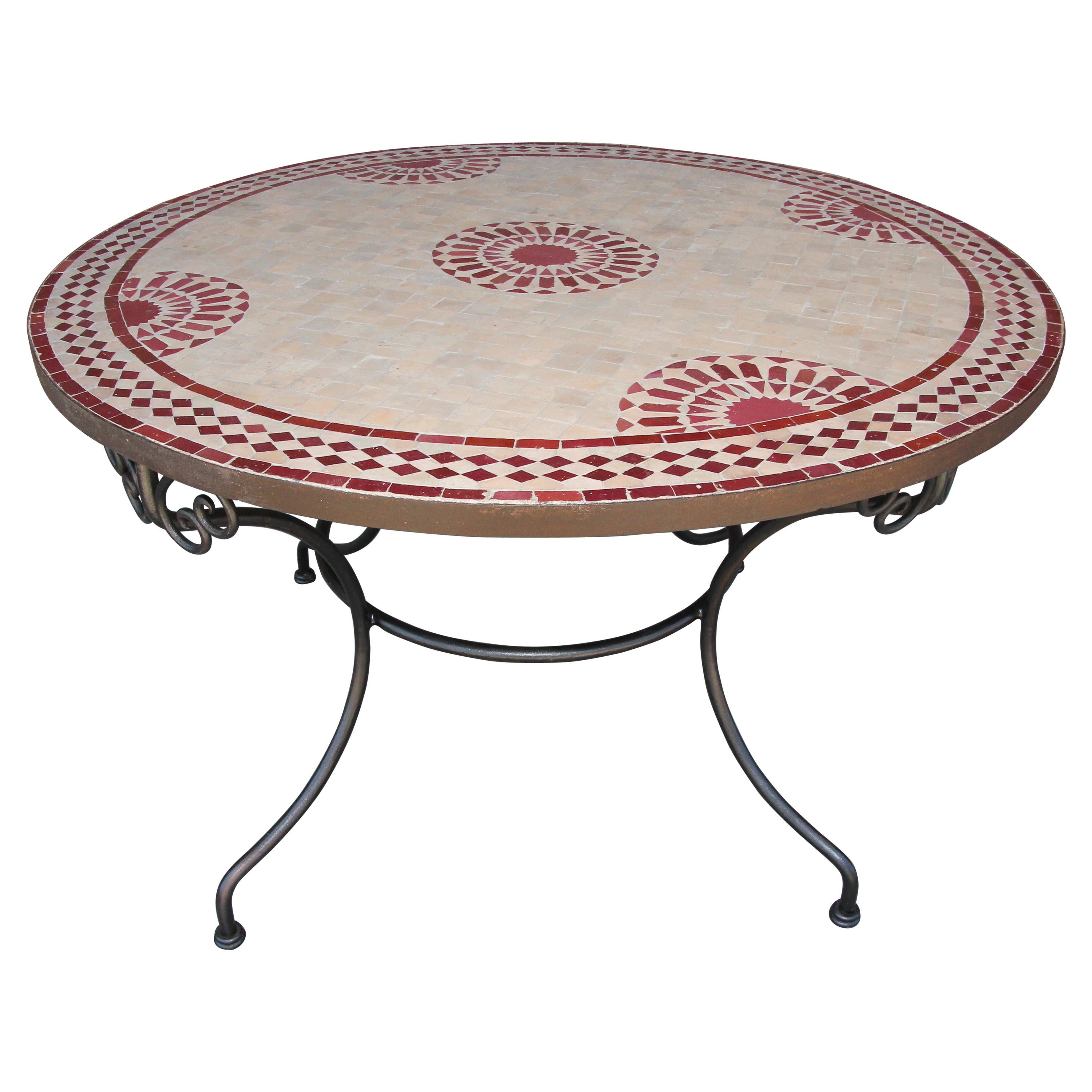 Outdoor Mosaic Tile Table at 1stDibs