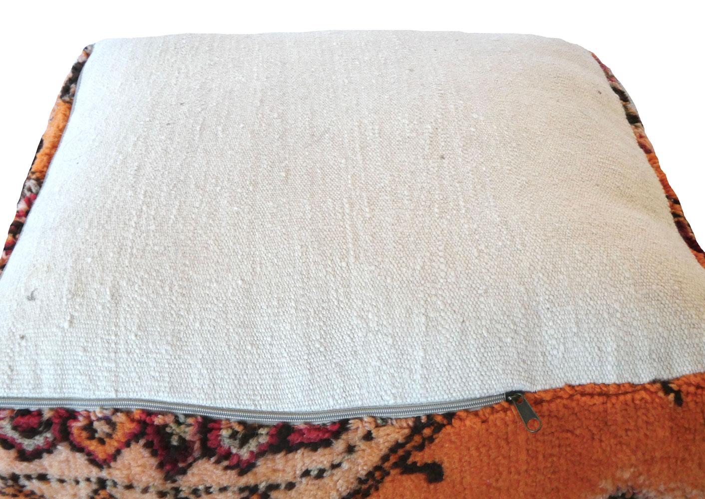 Vintage Marokkanische Wolle Pouf Bodenkissen im Angebot 3