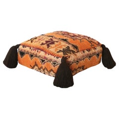 Pouf marocain vintage en laine Coussin de sol