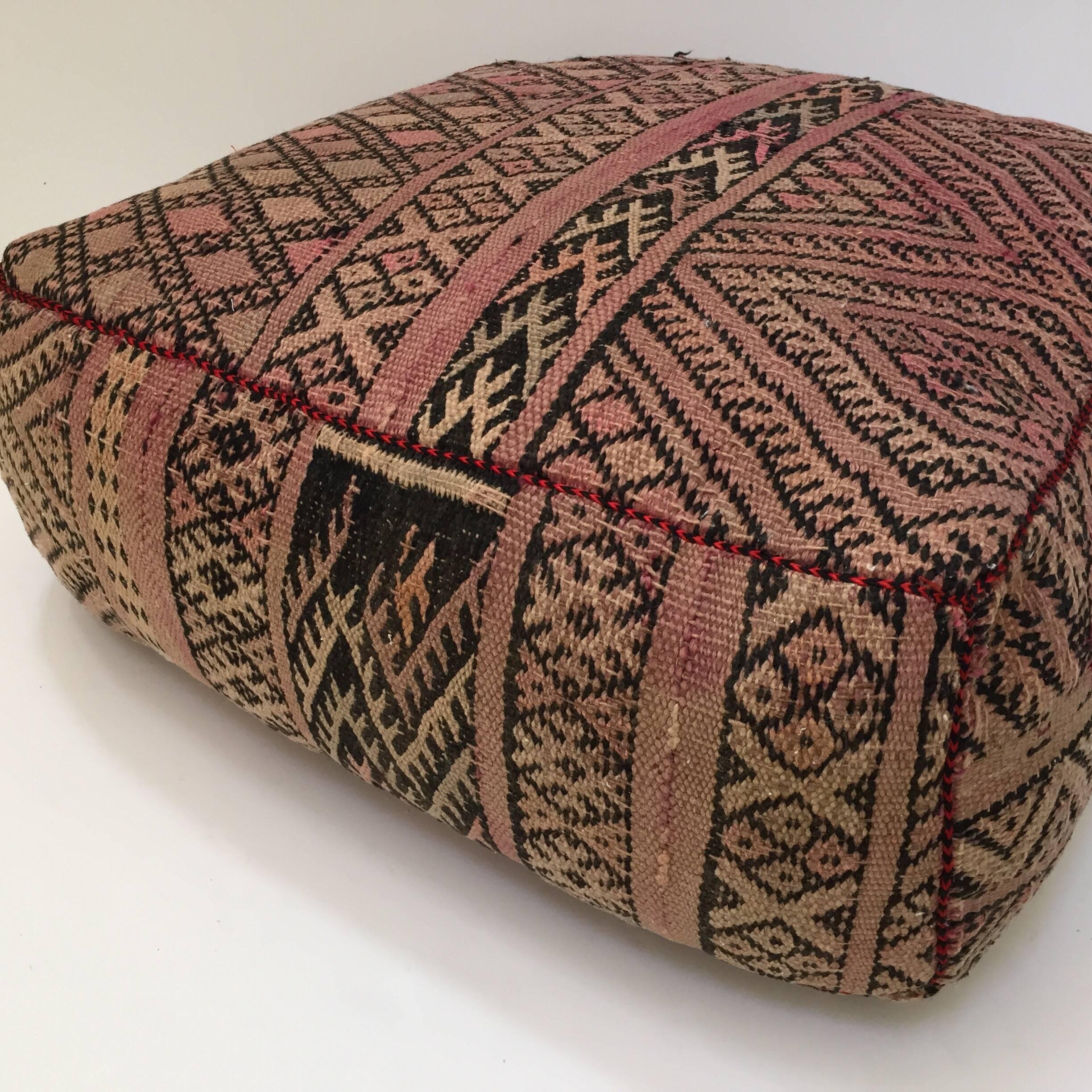 Moroccan Vintage Tribal Floor Pillow Seat Cushion Made from a Tribal ...