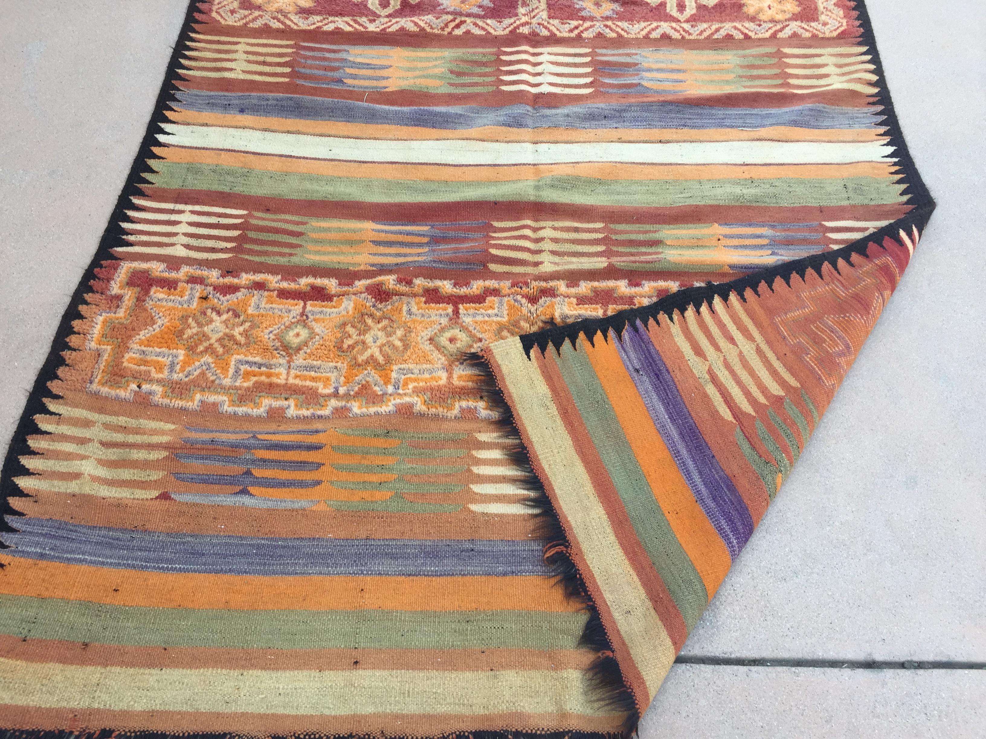 1960s Authentic Moroccan Vintage Tribal Rug For Sale 12