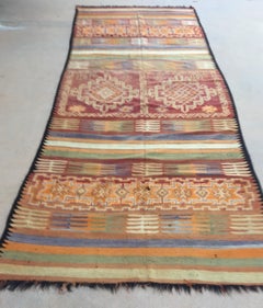 Vintage Moroccan Tribal Rug by Berber Tribes, Handwoven Wool, 1960