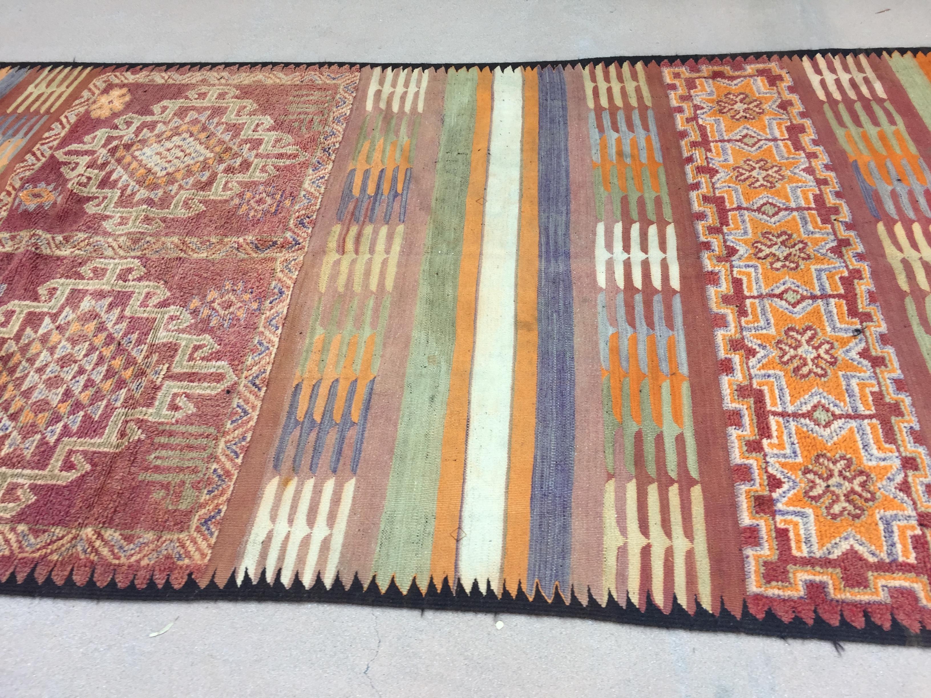 1960s Authentic Moroccan Vintage Tribal Rug For Sale 3
