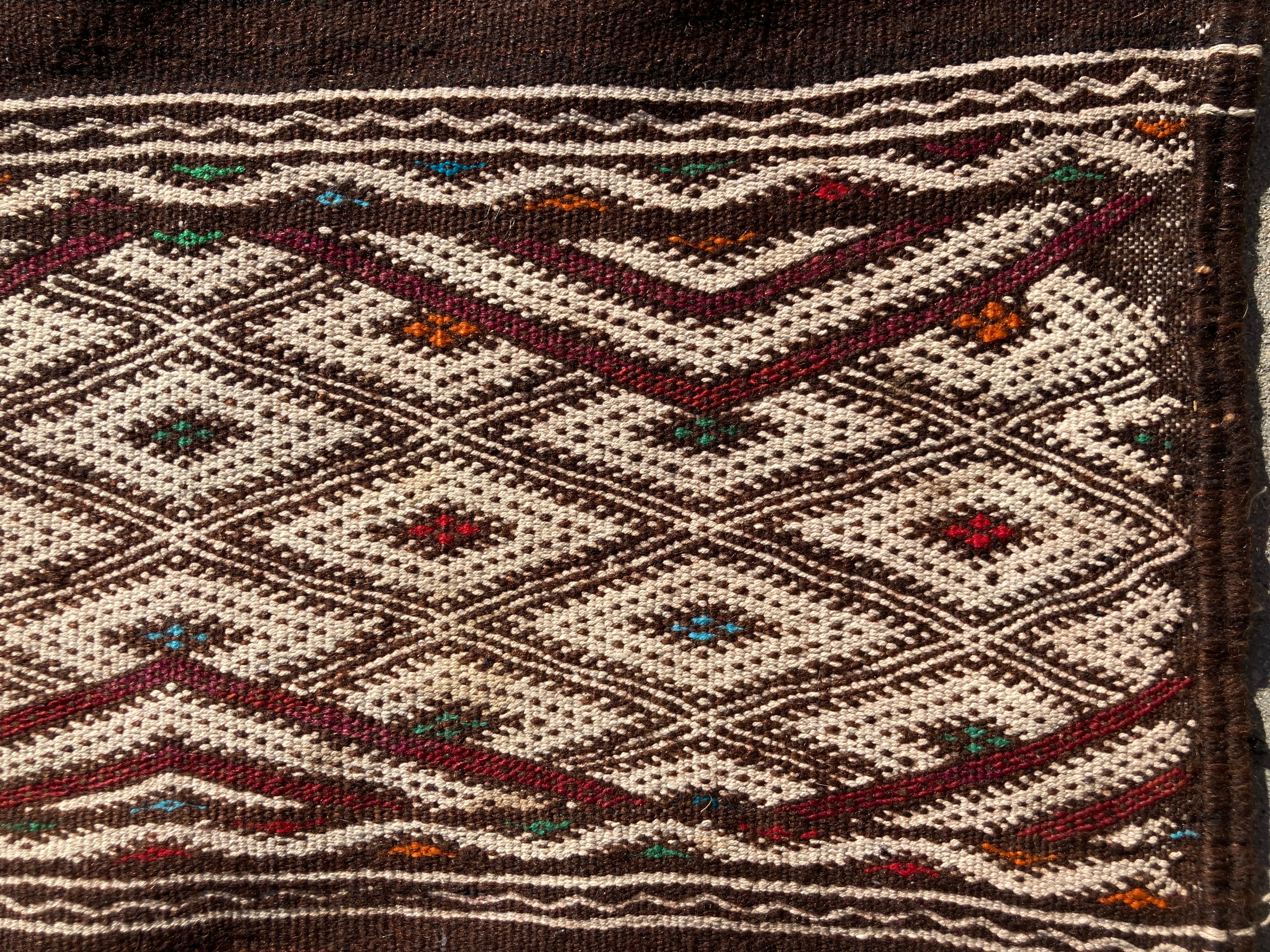 Moroccan Vintage Tribal Kilim Rug Textile North Africa For Sale 8