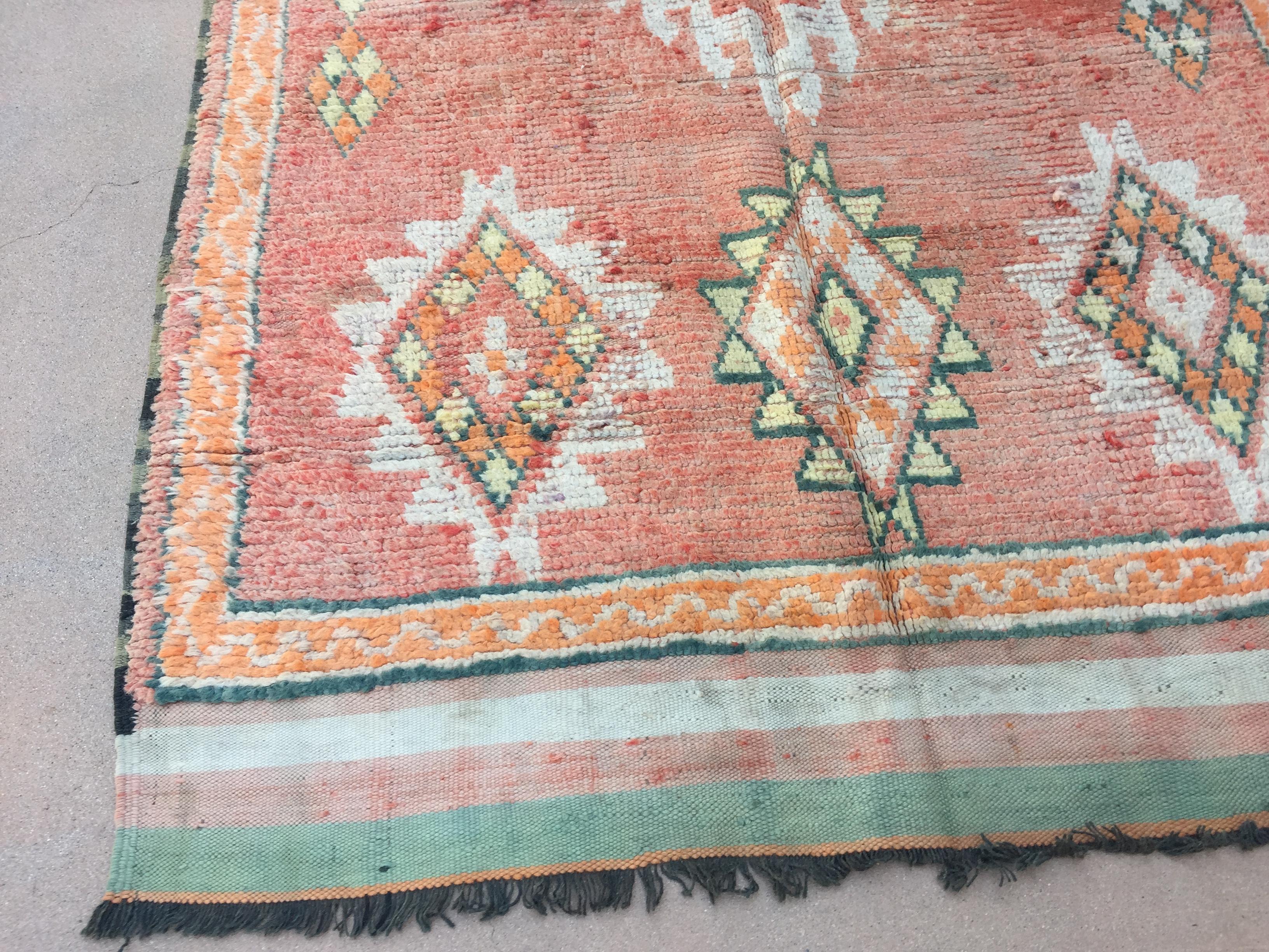 Moroccan Vintage Tribal Rug, circa 1960 For Sale 4