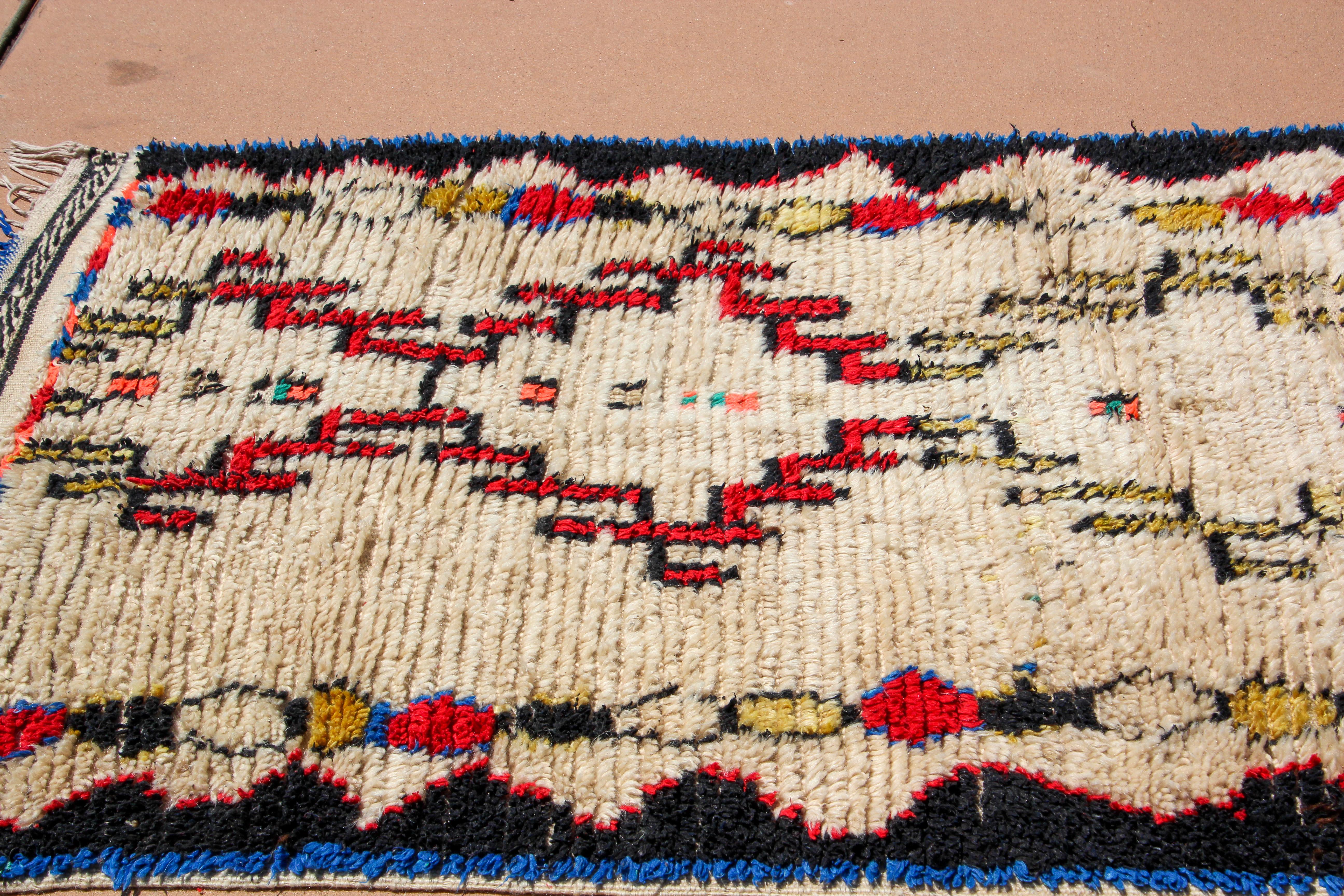 1960s Moroccan Vintage Tribal Rug from Azilal For Sale 5