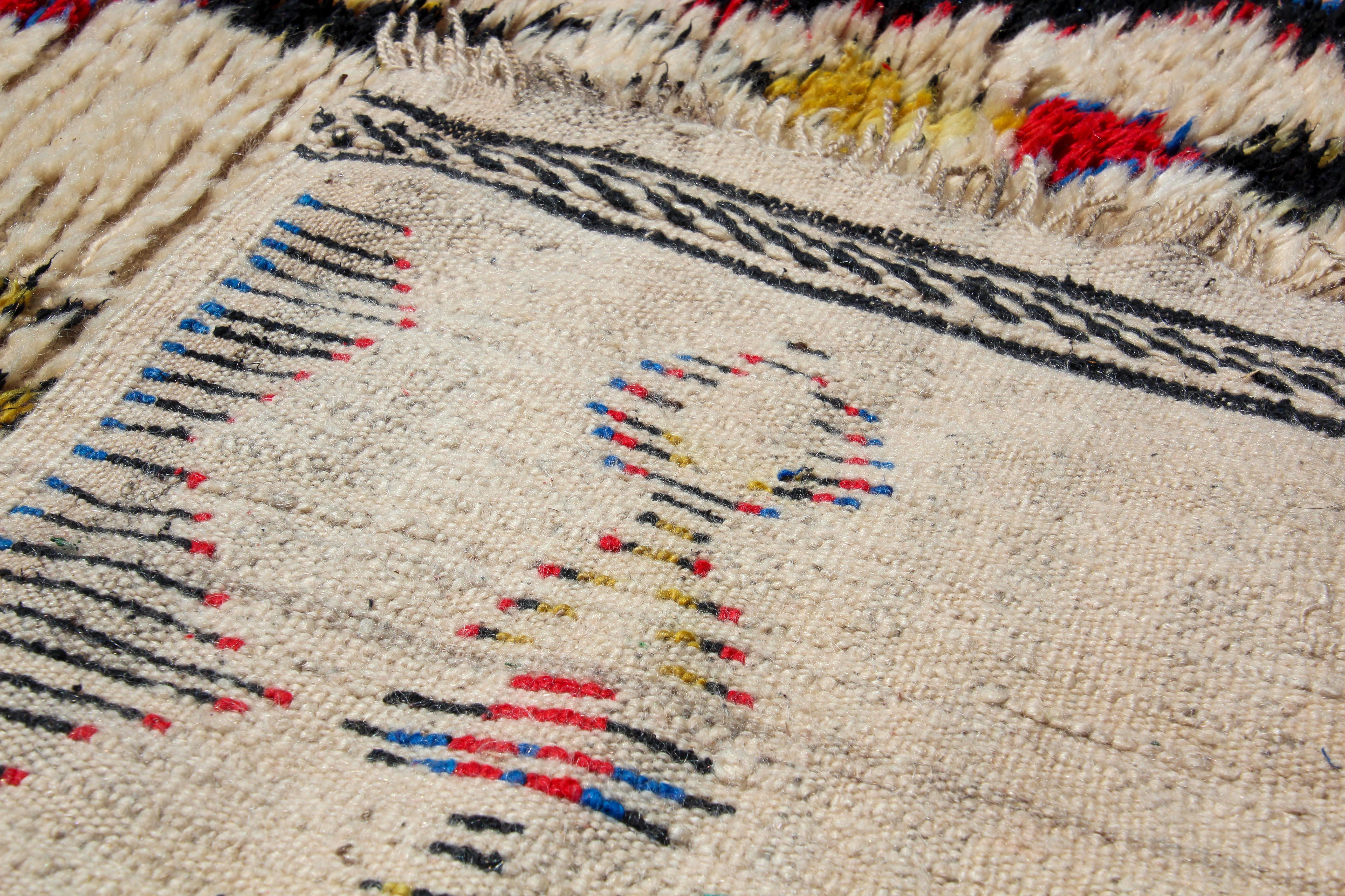 1960s Moroccan Vintage Tribal Rug from Azilal For Sale 11