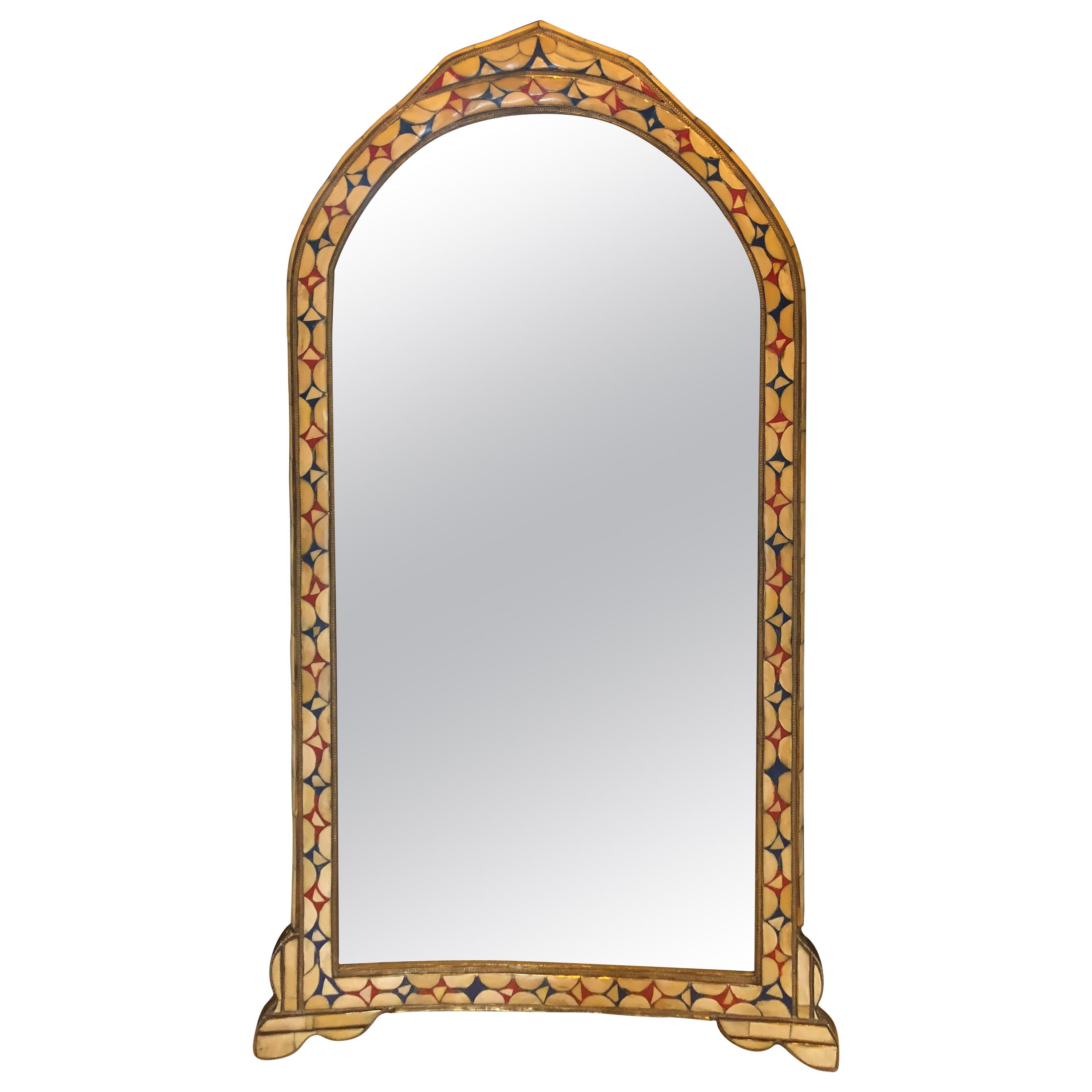 Moroccan White Camel Bone Mirror Md27sm Rectangular