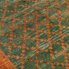 Moroccan with Emerald Green and Tangerine c.1960