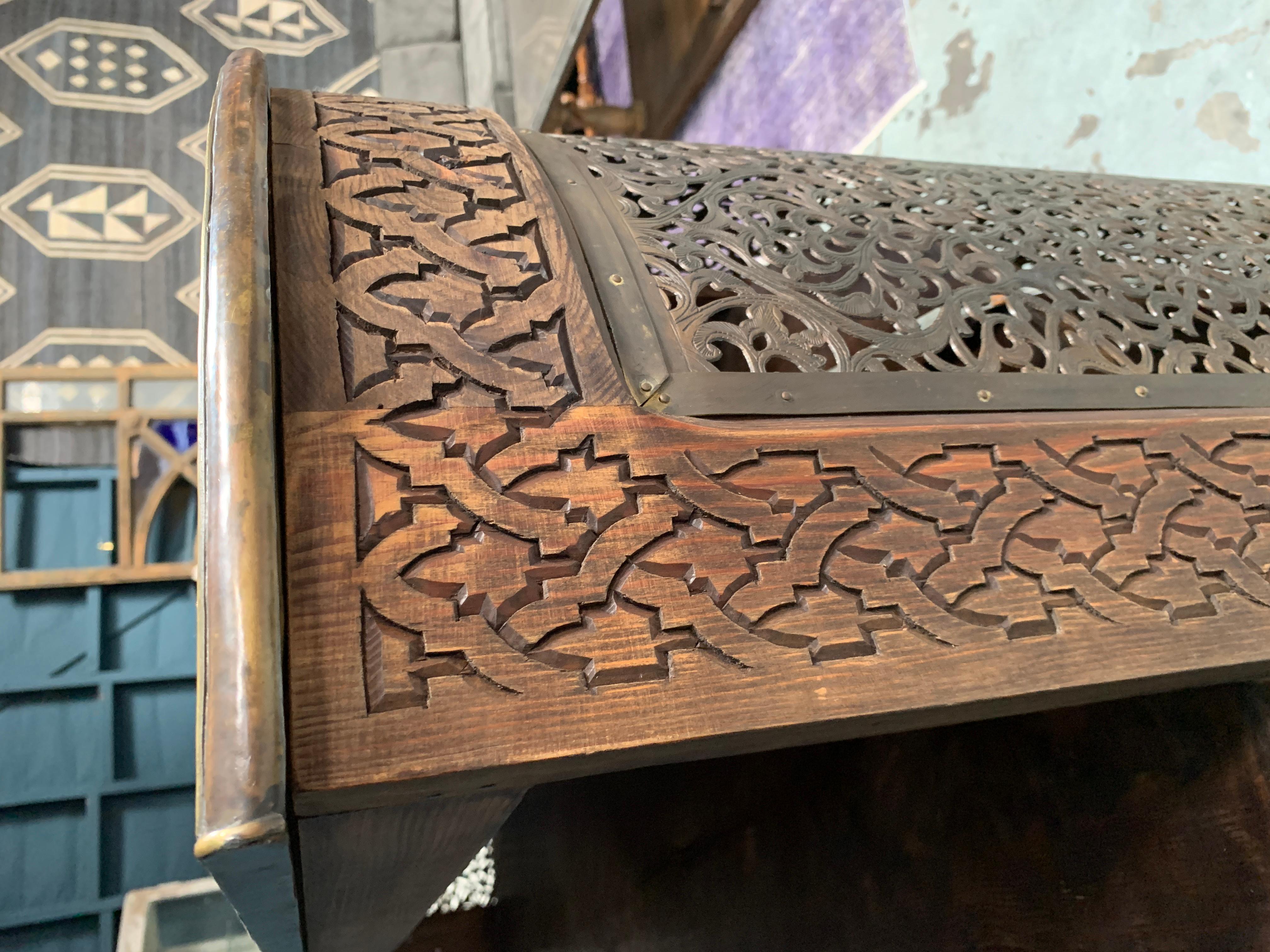 Moroccan Wood and Brass Bar 1