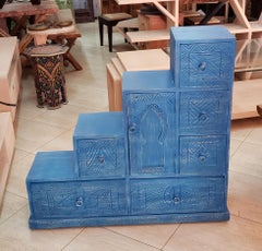 Moroccan Wooden Stair Cabinet, Cedar Wood
