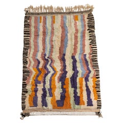Moroccan Wool Rug in Graphic Pastel Pattern
