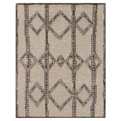 Handwoven Moroccan Wool Rug, Sand/Brown, 8x10