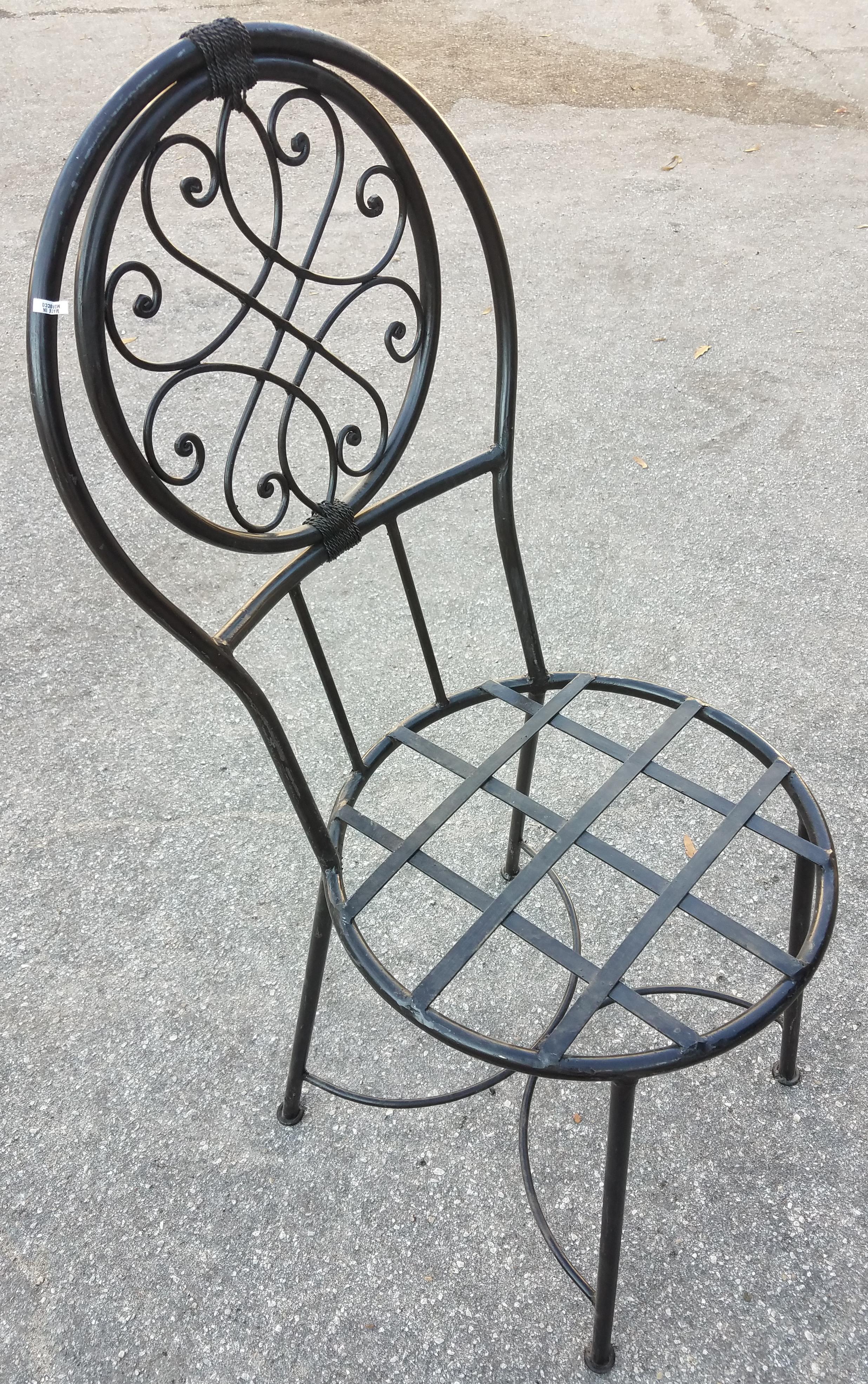 Moroccan Wrought Iron Chairs - Dining Room Round In New Condition For Sale In Orlando, FL