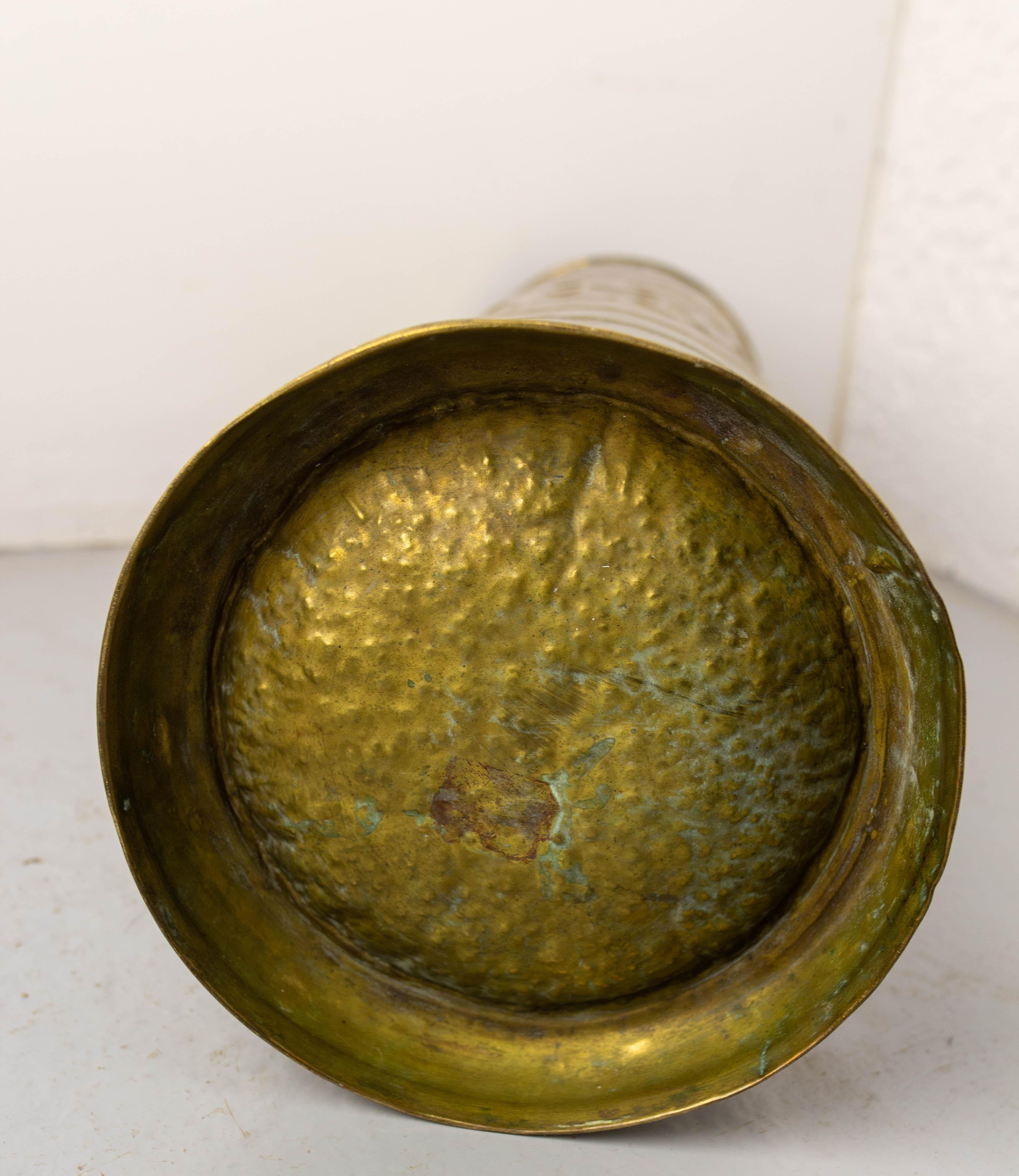 Morocco Brass Umbrella Rack Stand Decoration Plant Holder, early 20th century For Sale 2