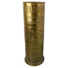 Antique Morocco Brass Umbrella Rack Stand Decoration Plant Holder, early 20th century