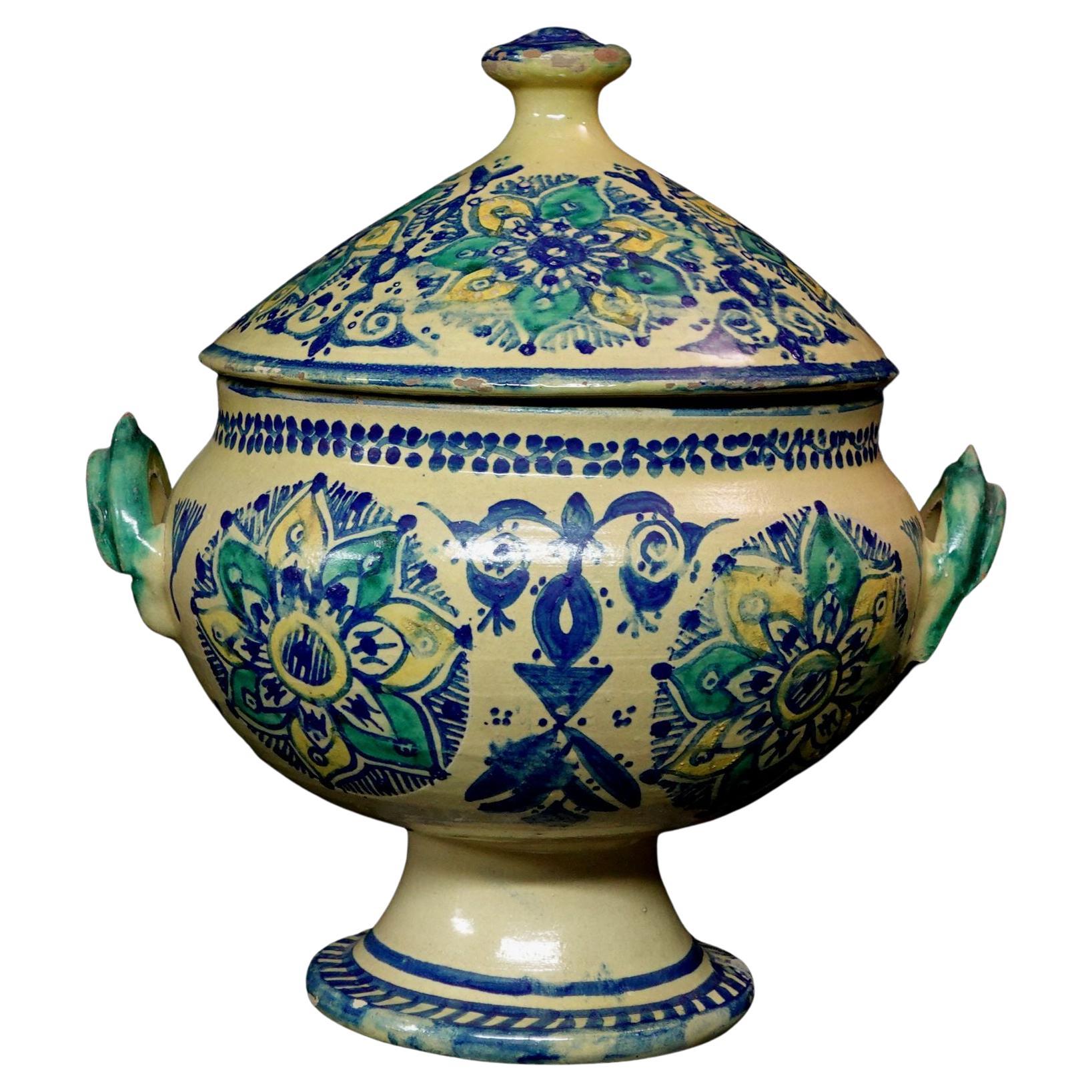 Morocco Covered Bowl, Jar, Early 20th Century For Sale