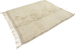 Moroccan Rug, Hand-Knotted, 10x9 ft – Soft Gray & Warm Ivory