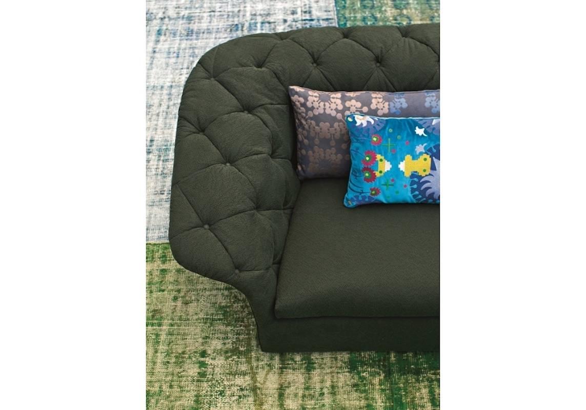 Moroso Bohemian Three-Seat Sofa in Tufted Leather by Patricia Urquiola For Sale 10