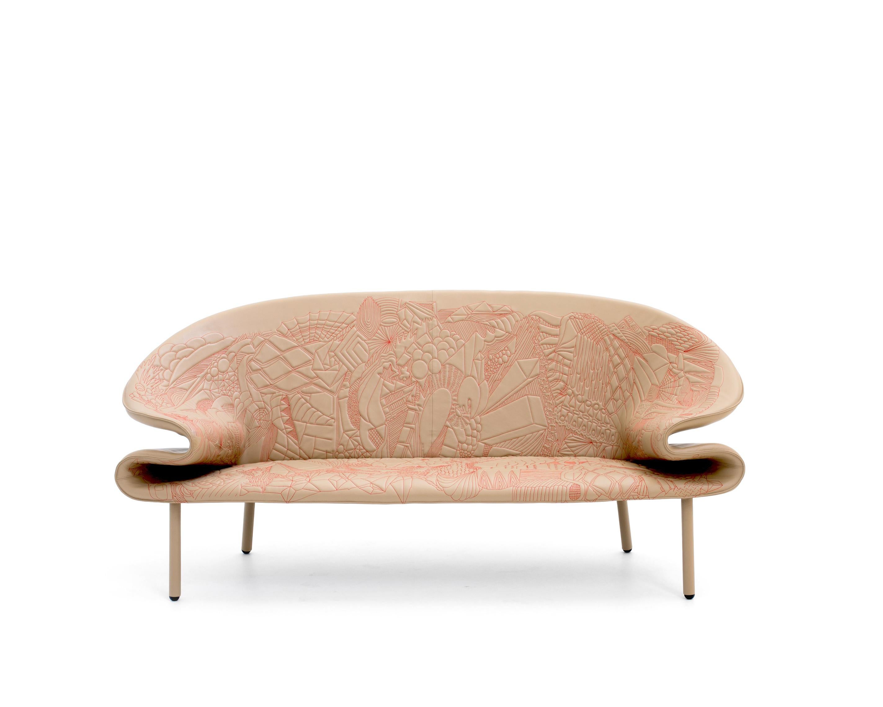 Moderne Canapé DOODLE Moroso par devant en vente