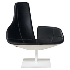 Sillón Relax Moroso Fjord de cuero negro