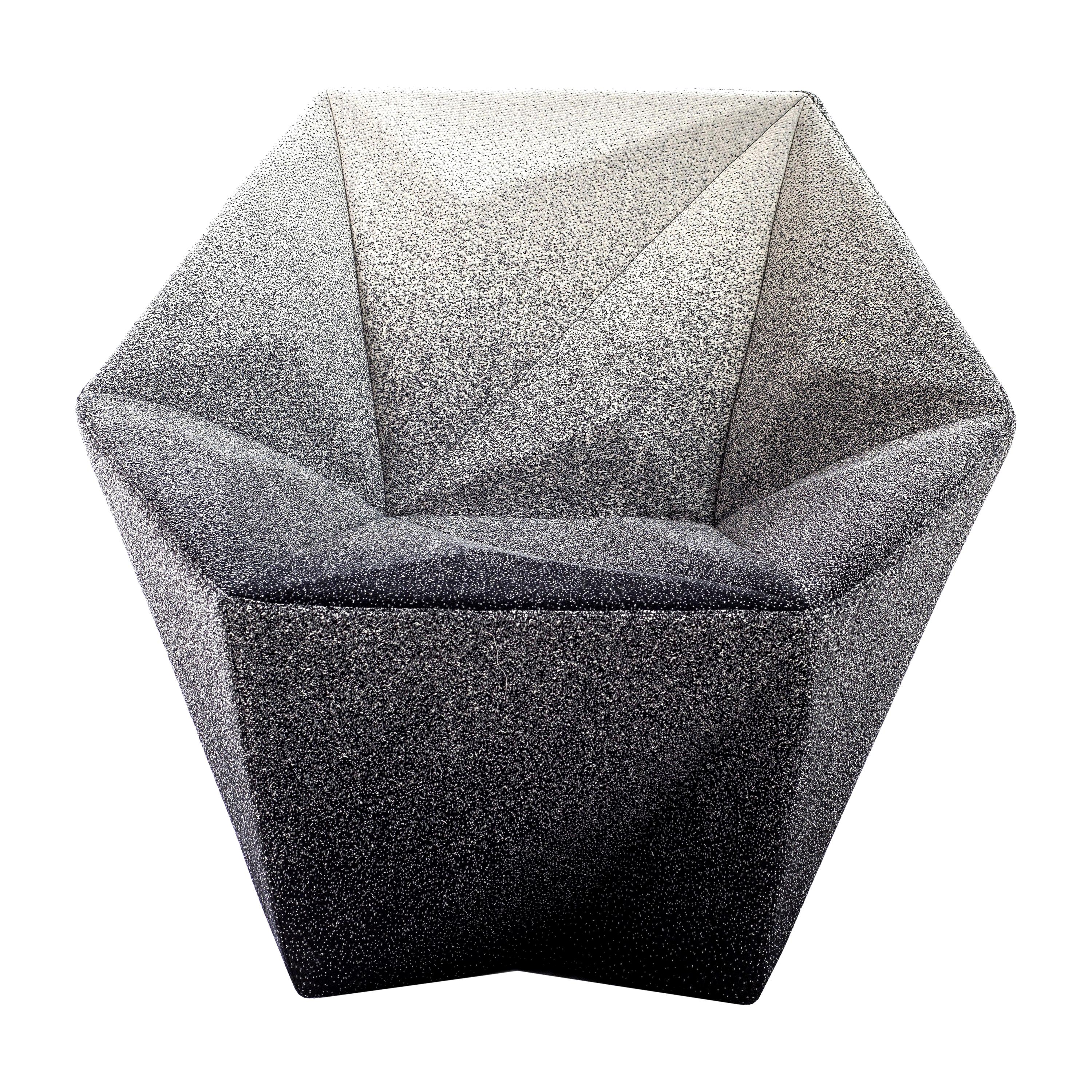 Moroso Gemma Armchair in Blur Black and White by Daniel Libeskind For Sale
