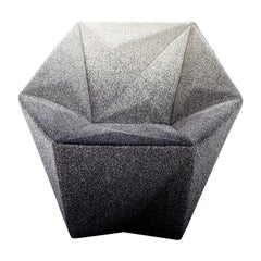 Moroso Gemma Armchair in Blur Black and White by Daniel Libeskind