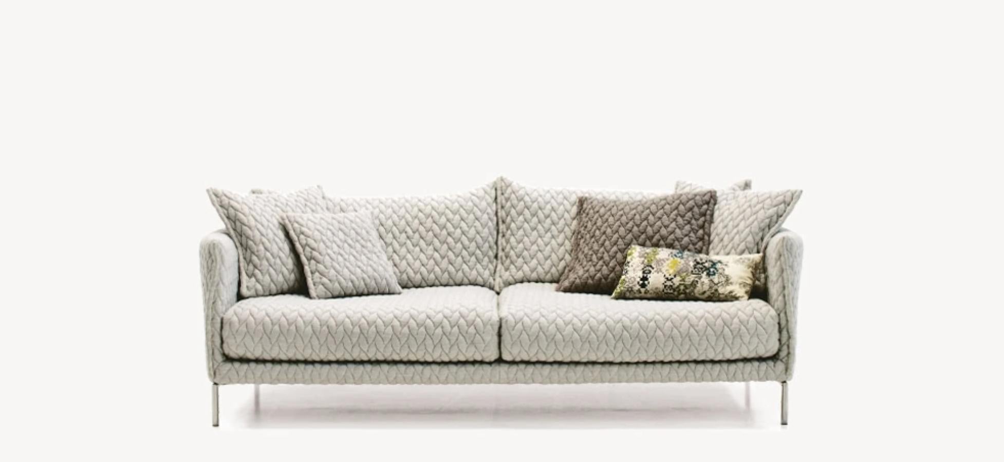 Moroso Gentry 2-sitziges Sofa in Big Braid cappuccino von Patricia Urquiola (21. Jahrhundert und zeitgenössisch) im Angebot