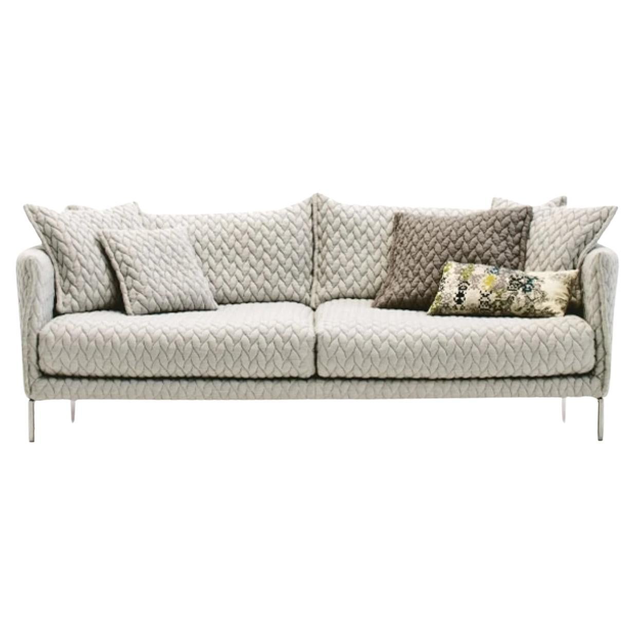 Canapé 2 places Moroso Gentry en Big Braid cappuccino par Patricia Urquiola
