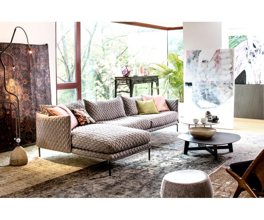 Moroso Gentry Sofa aus großem geflochtenem Capuccino von Patricia Urquiola (Moderne) im Angebot