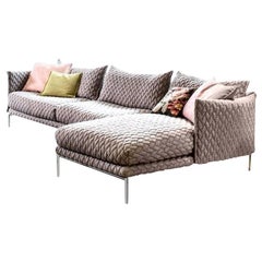 Moroso Gentry Sofa aus großem geflochtenem Capuccino von Patricia Urquiola