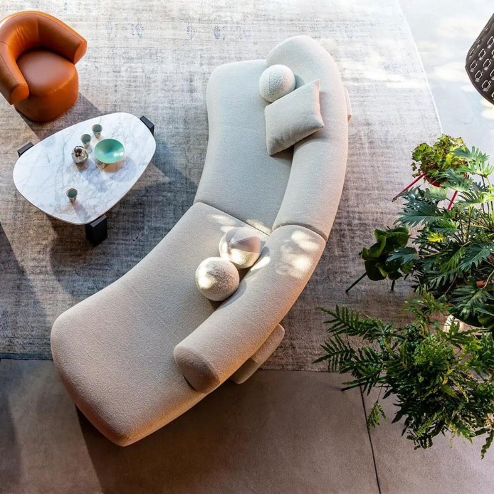 Sofá 2 plazas Moroso Gogan en Clunis, Nieve by Patricia Urquiola Italiano en venta