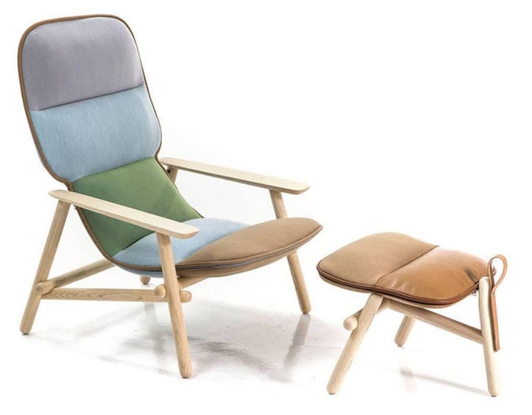 Moroso Lilo Lounge Chair with Ottoman by Patricia Urquiola in Tufted ...