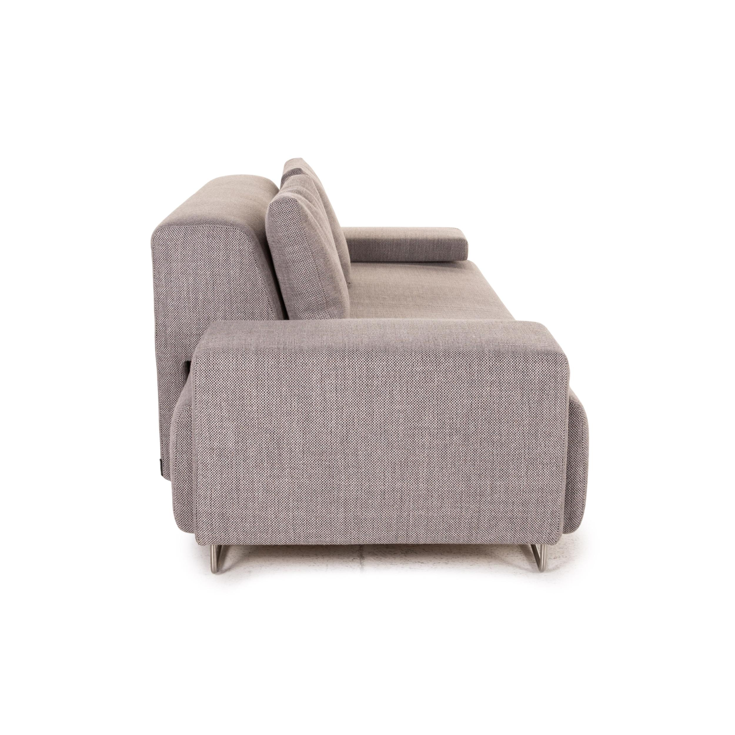 Moroso Lowland Fabric Sofa Three Seater Gray Couch For Sale 1