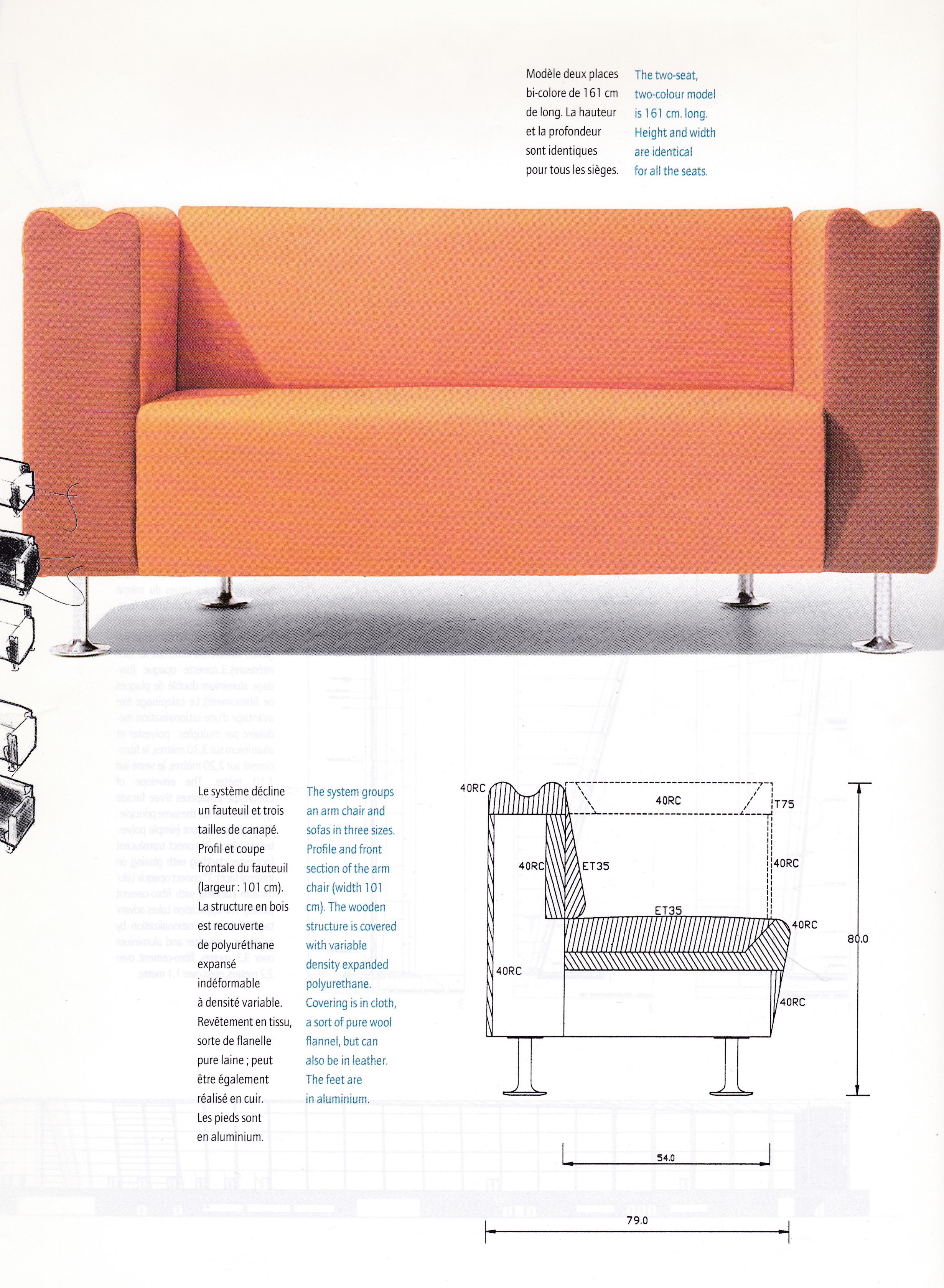 Moroso M Collection Orange Kvadrat Wool Sofa by Ross Lovegrove For Sale 4