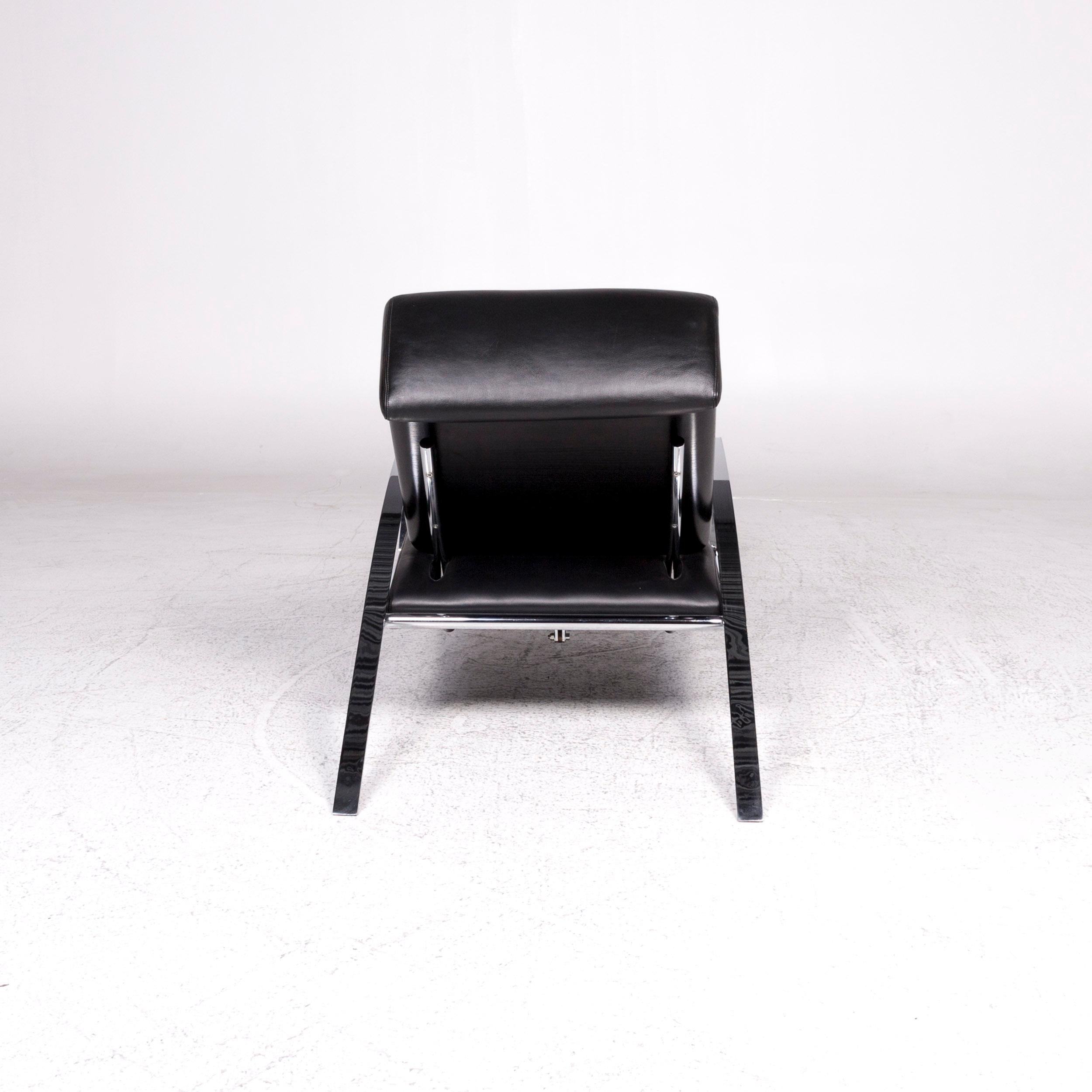 Moroso Massimo Leather Lounger Black Relax function im Angebot 4