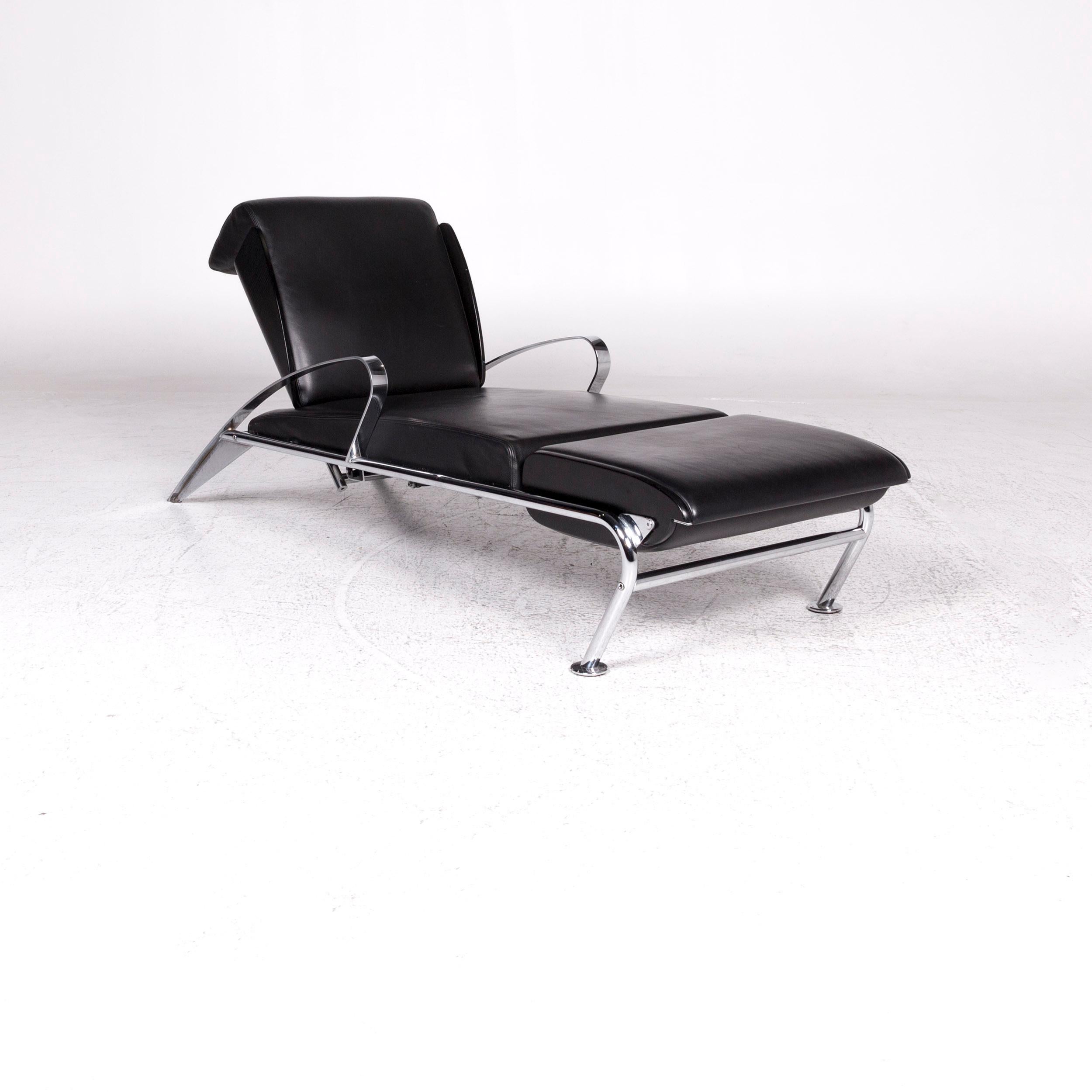 We bring to you a Moroso Massimo leather lounger black relax function.
 
 Product measurements in centimeters:
 
 Depth 186
Width 67
Height 80
Seat-height 37
Rest-height 49
Seat-depth 129
Seat-width 58
Back-height 45.   
  
   