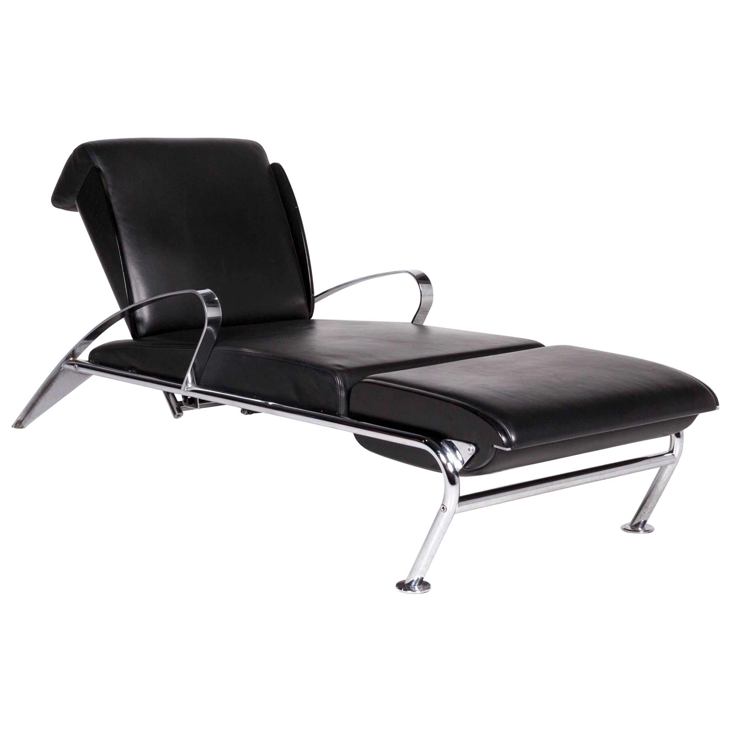 Moroso Massimo Leather Lounger Black Relax function For Sale