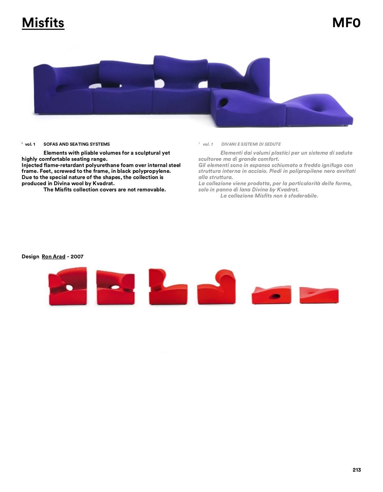 Moroso Misfits Modular Sofa by Ron Arad Designed in 2007 For Sale 4